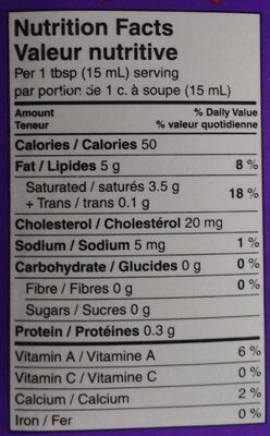 Crème à fouetter - Nutrition facts - fr