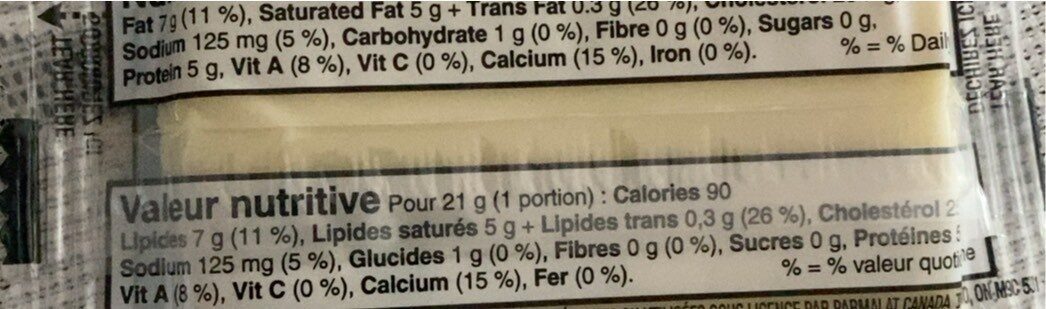 Fromage - Nutrition facts - fr