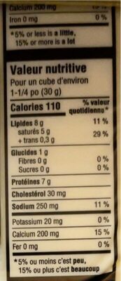 Fromage - Nutrition facts