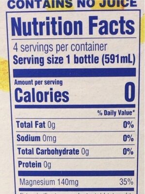 Nestle pure life revive - Nutrition facts