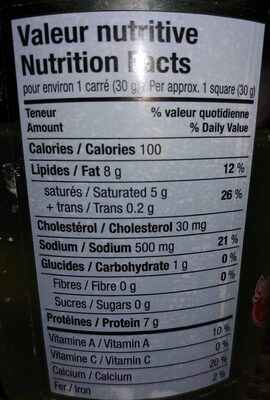 Déguédine! Carré - Nutrition facts - fr
