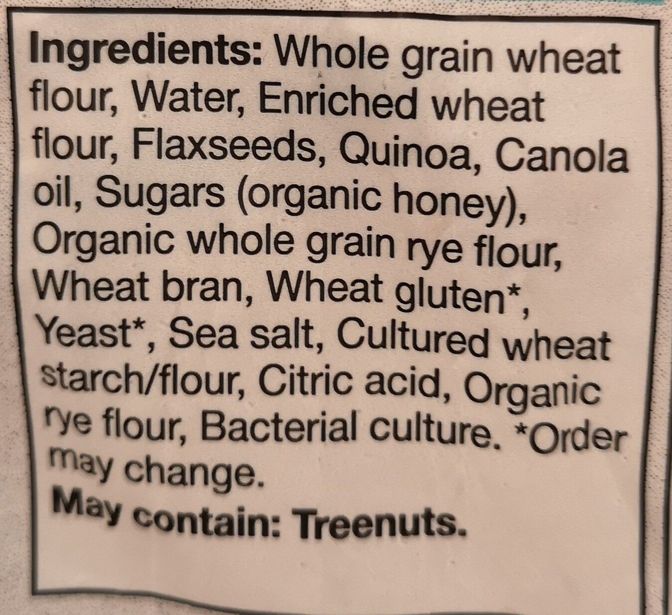 Early good - Ingredients