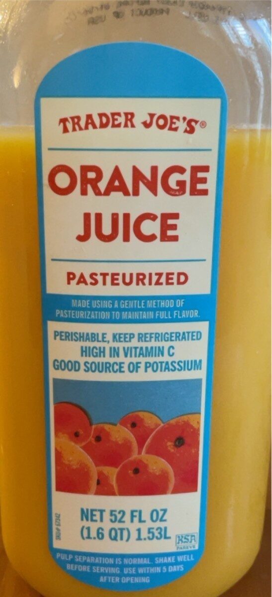 Orange juice pasteurized - Product