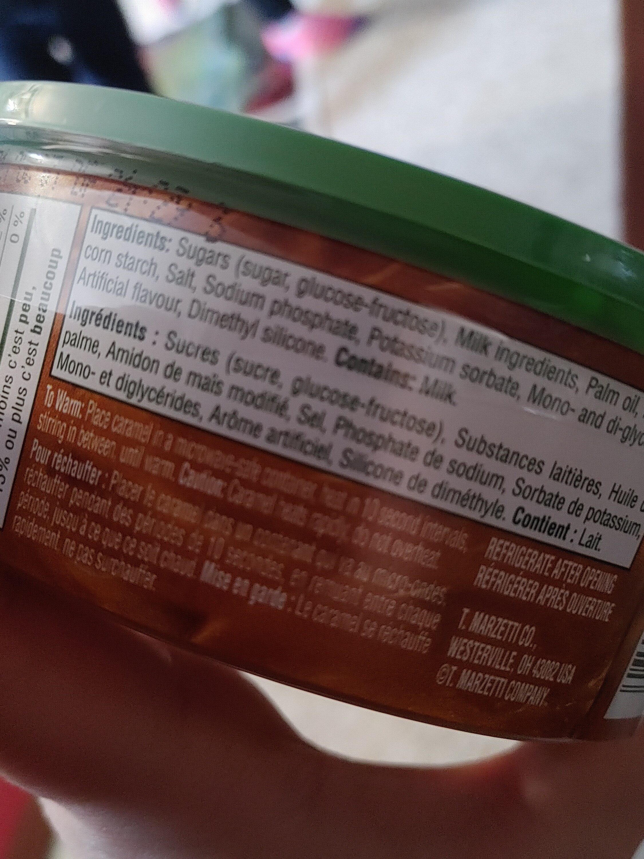 caramel dip - Ingredients