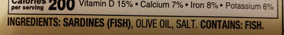Sardines in olive oil - Ingredients