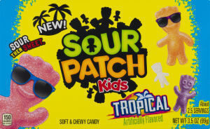 Sour patch kids tropical soft & chewy candy - Product