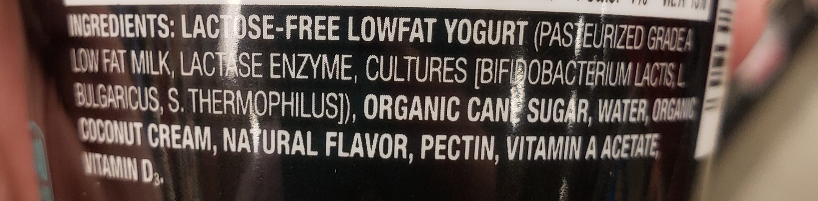 Coconut lowfat yogurt, coconut - Ingredients