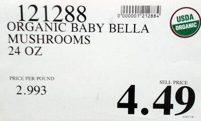 Baby bella mushrooms - Ingredients