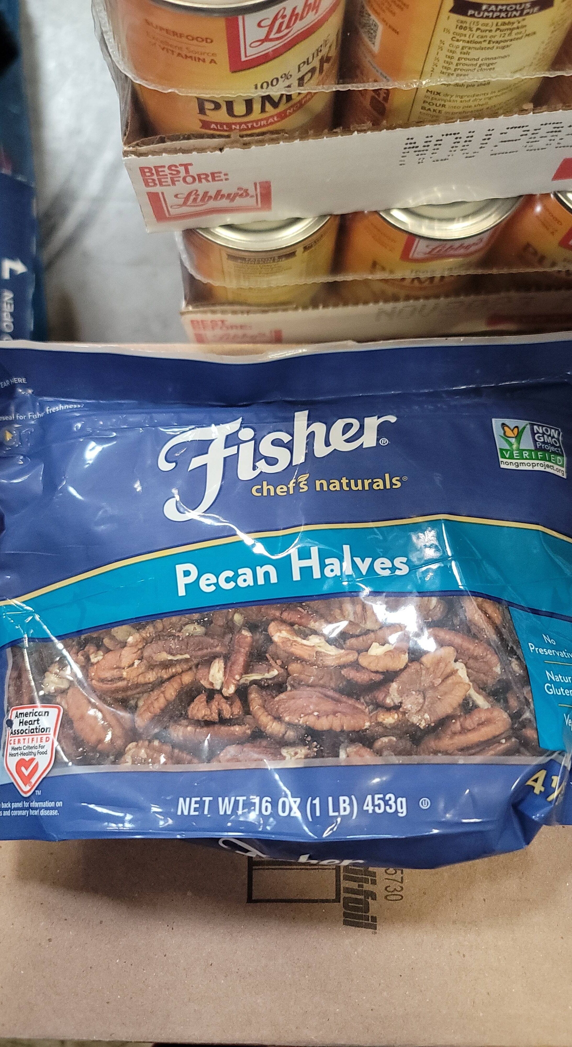 Fisher, chef's naturals, pecan halves - Product