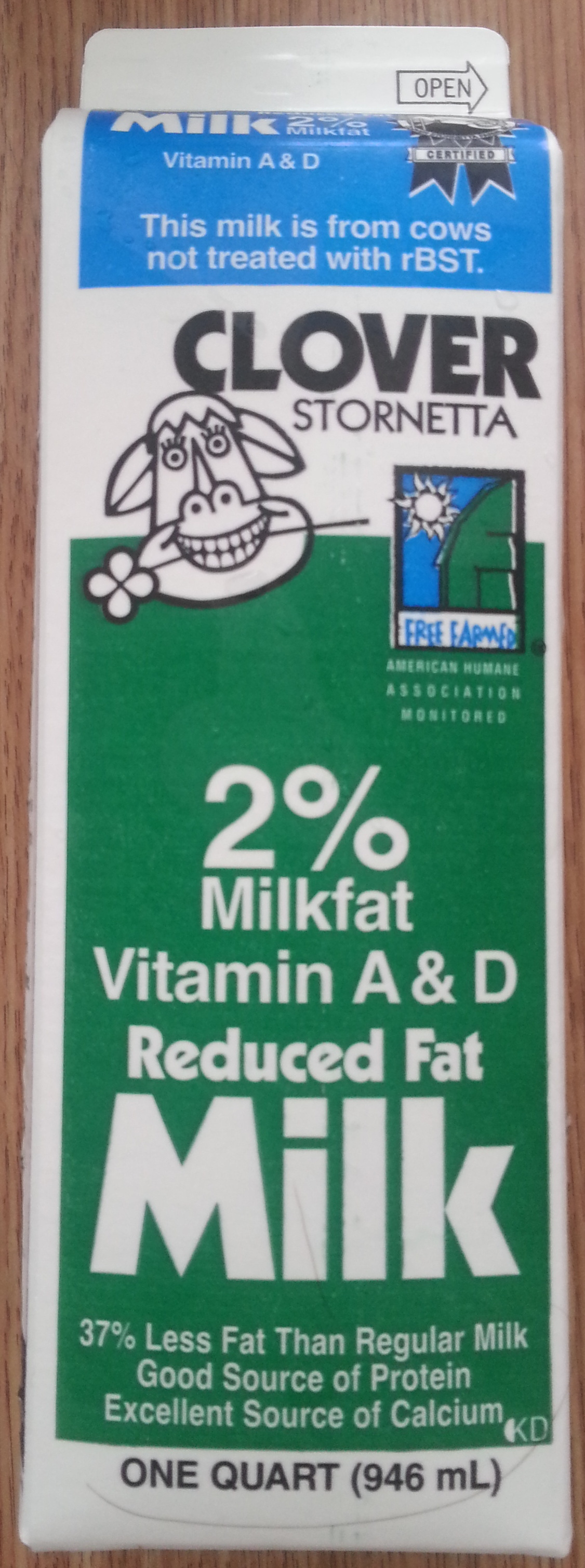 Reduced fat milk - Product