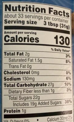 Marshmallow Hot Cocoa Mix - Nutrition facts