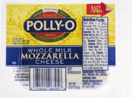 Polly o whole milk mozzarella cheese - Product