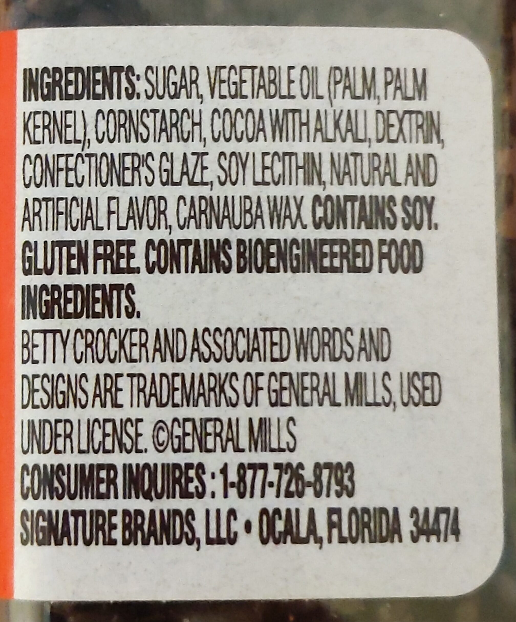 Chocolate Flavored Sprinkles - Ingredients