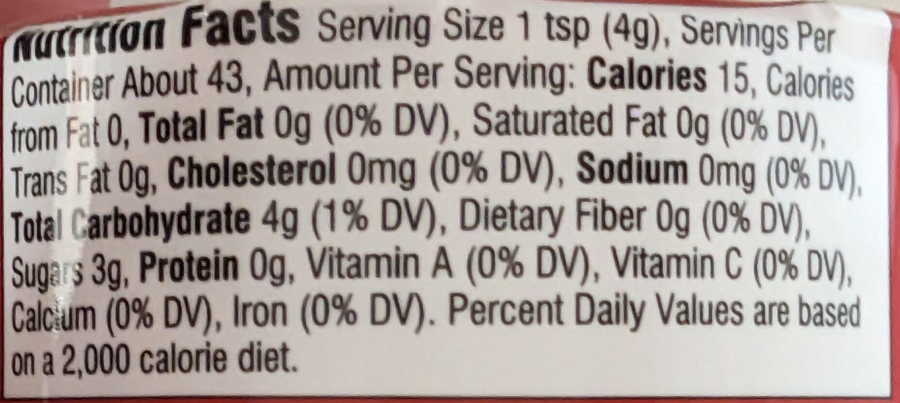 Christmas Mix Sprinkles - Nutrition facts