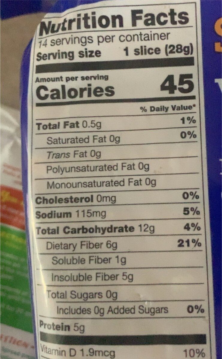 Carb smart - Nutrition facts