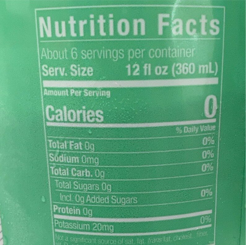 Zero Sugar Ginger Ale - Nutrition facts