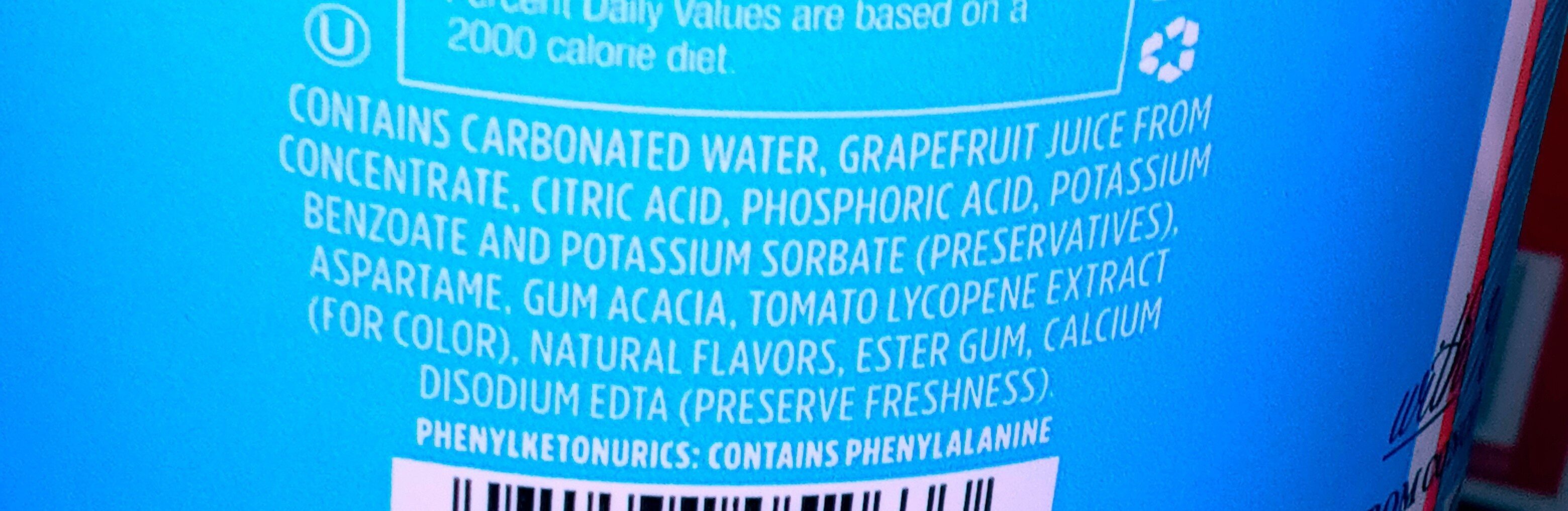 Sparkling water - Ingredients