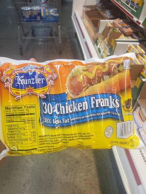 Chicken franks - Ingredients