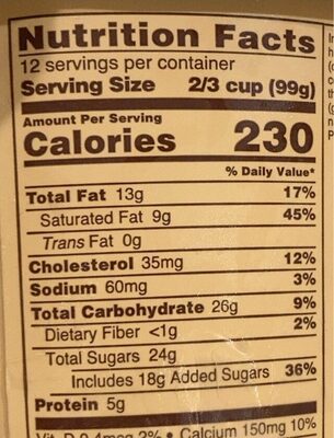 Cookie Two Step - Nutrition facts