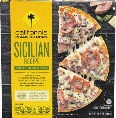 Crispy thin crust sicilian recipe frozen pizza - Product