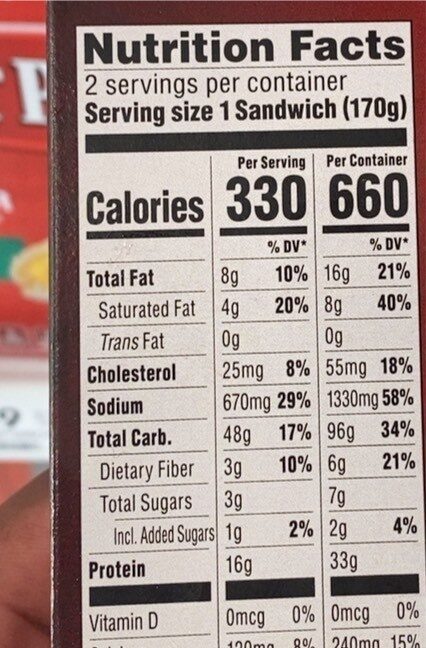 Chicken parm stromboli sandwiches - Nutrition facts