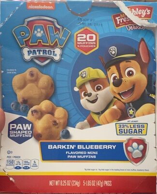 Calories in  Paw Patrol Barkin’ Blueberry Muffins