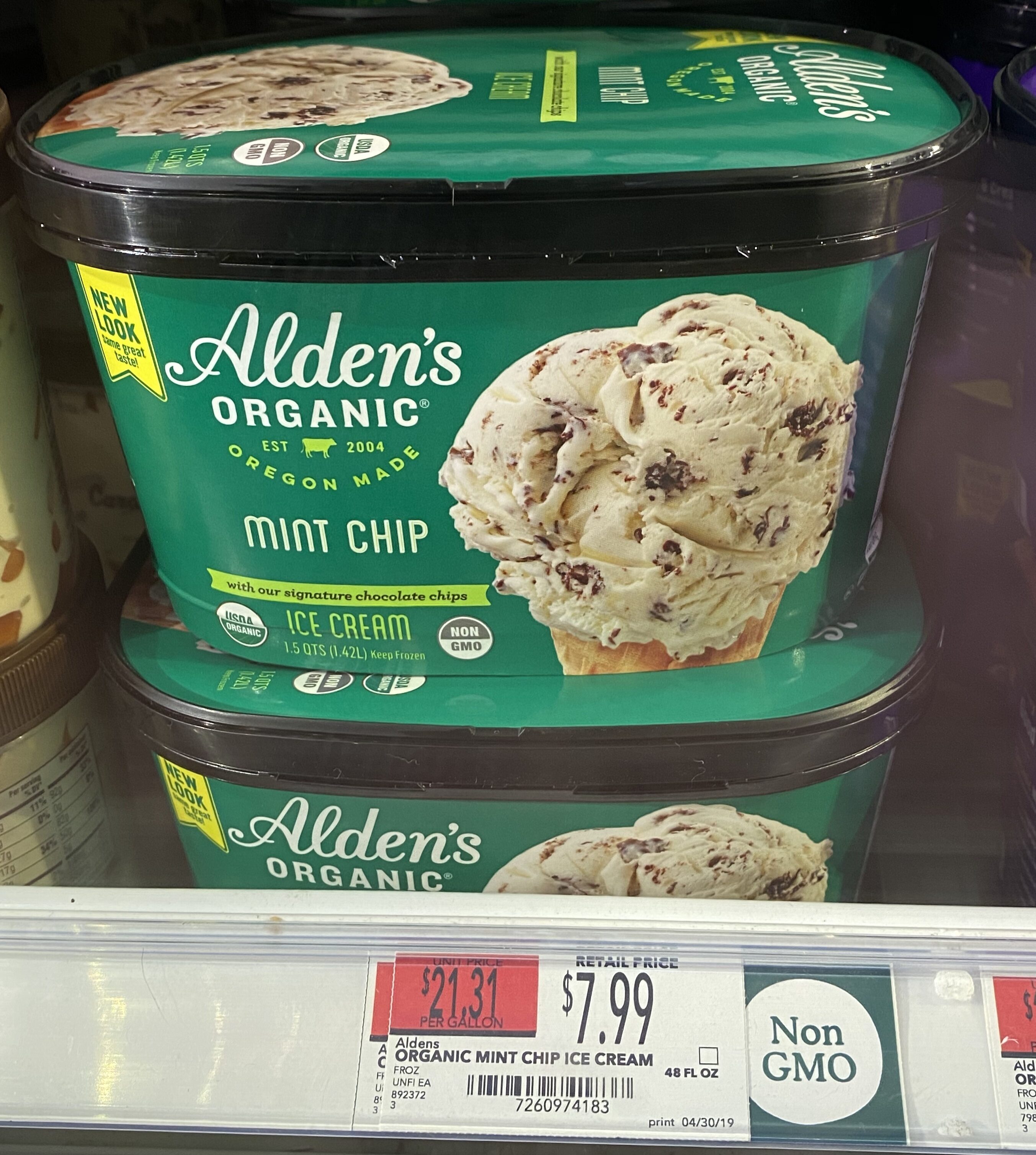 Mint chip ice cream, mint chip - Product