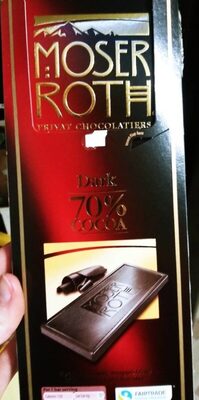 Calories in Storck Usa Lp Dark 70% Cocoa