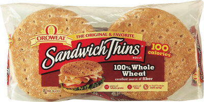 Oroweat select whole wheat pre-sliced sandwich thins - نتاج - en