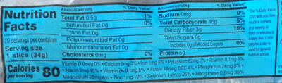 Ezekiel 4:9 Low Sodium Sprouted Whole Grain Bread - Nutrition facts