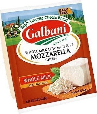 Calories in Galbani,  Sorrento Cheese Co.  Inc. Whole Milk Low Moisture Mozzarella Cheese