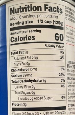 Chicken noodle condensed soup - Nutrition facts