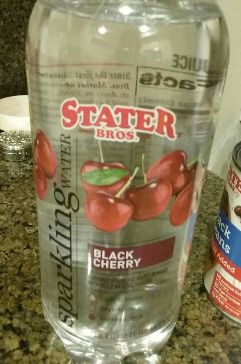 Stater Brothers sparkling water black cherry - Product