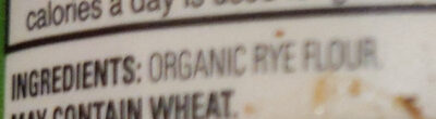 Organic Rye Flour - Ingredients