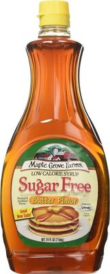 Maple Grove Farms Of Vermont Inc., BUTTER FLAVOR SUGAR FREE LOW CALORIE SYRUP, BUTTER, barcode: 0074683007885, has 9 potentially harmful, 1 questionable, and
    0 added sugar ingredients.