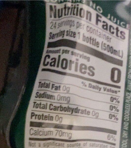 Perrier - Nutrition facts