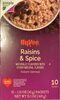 Hy vee raisins & spice instant oatmeal - Product