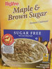 Maple & brown sugar instant oatmeal, maple & brown sugar - Produto