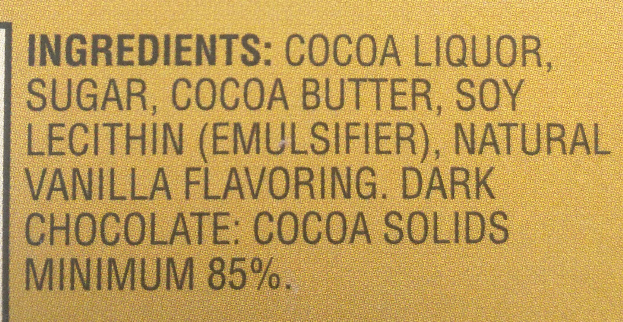 Premium Belgian chocolate - Ingredients