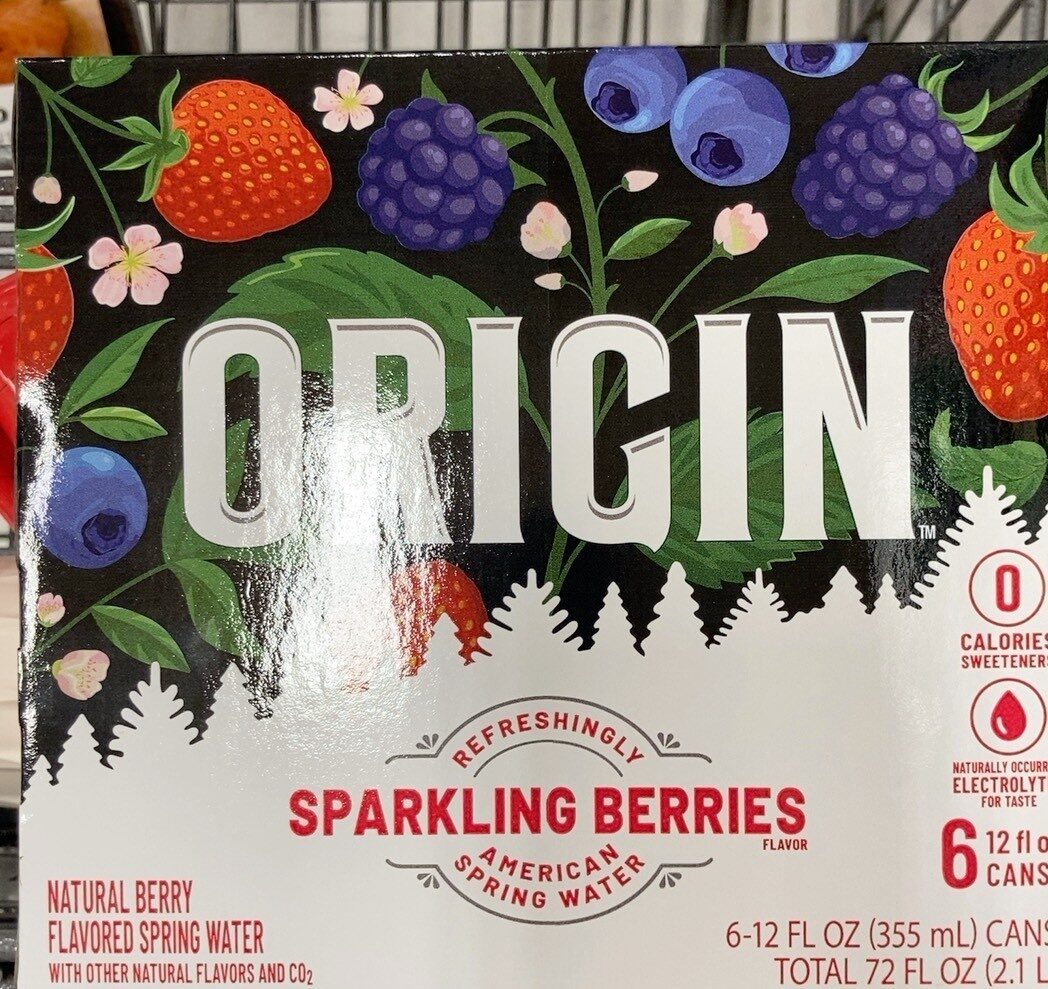 Origin Sparkling Berries American Spring Water - Product