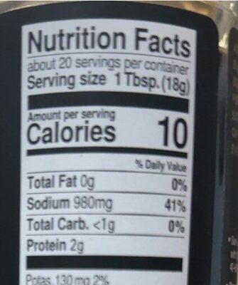 Tamari premium soy sauce - Nutrition facts