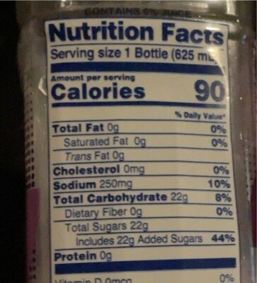 Hydrolit - Nutrition facts