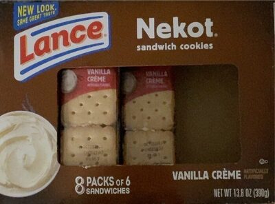 Calories in  Nekot Vanilla Crème Cookies