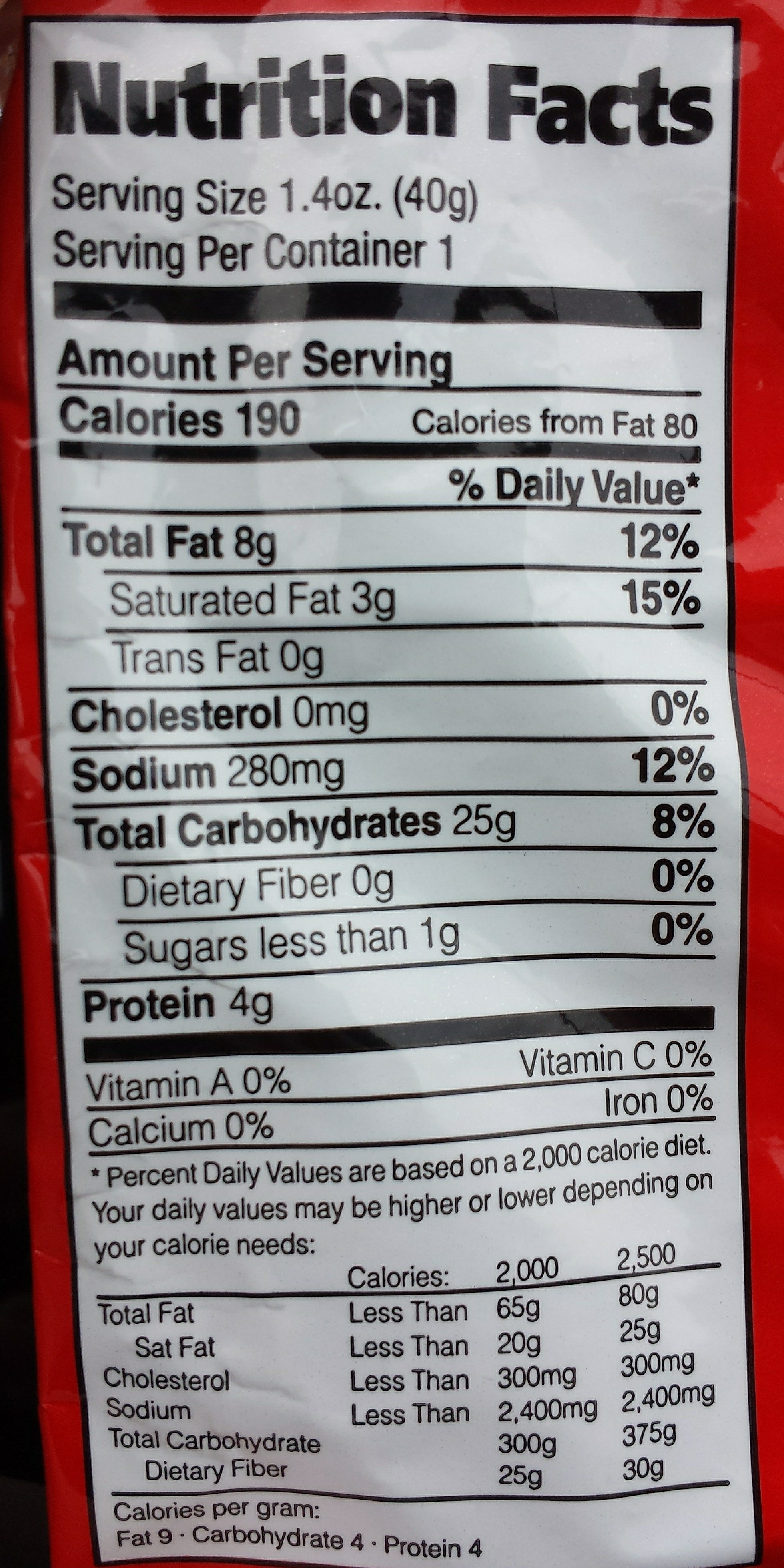 Super Snacks® Falafel Bits - Nutrition facts