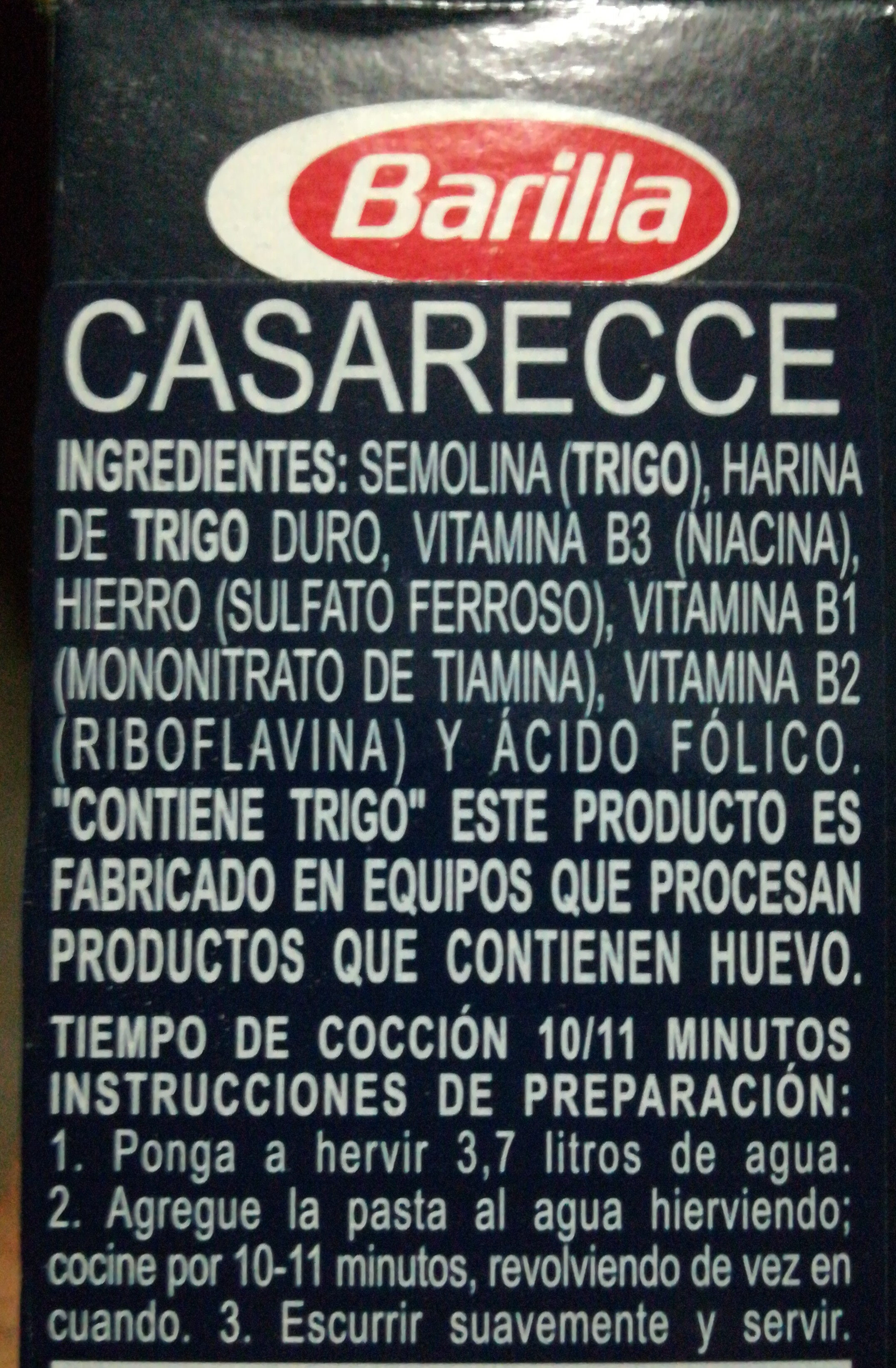 Casarecce - Ingredients