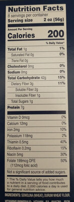 Rotini - Nutrition facts