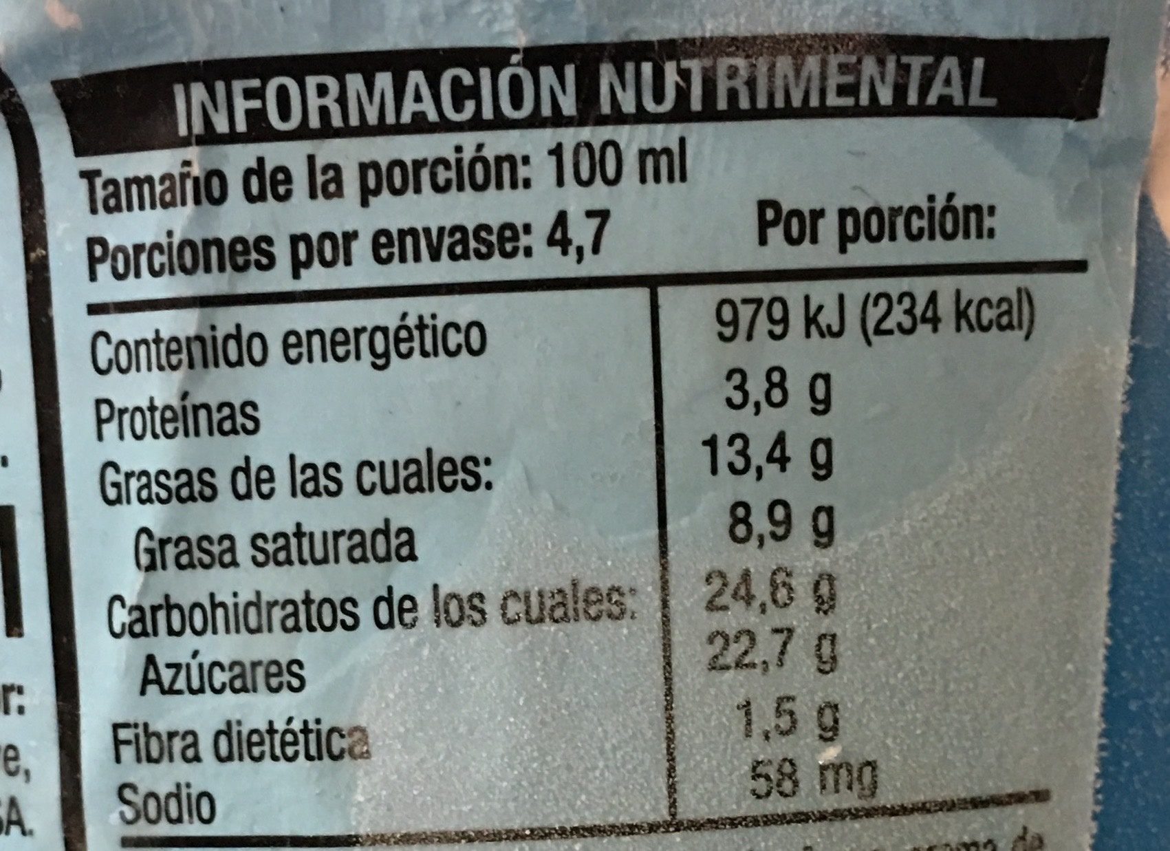Coconuts for Caramel, Core Ice Cream - Información nutricional