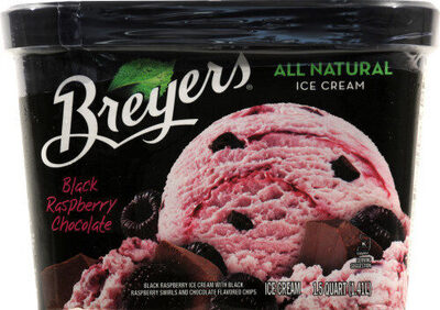 Calories in Breyers,  Unilever Black Raspberry Chocolate Ice Cream