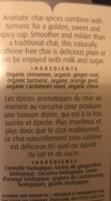 Tisane - Ingredients - fr