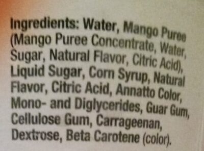 Wegmans mango sorbet - Ingredients